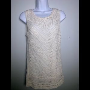 Lucky Brand Women's Top White  Embroidered